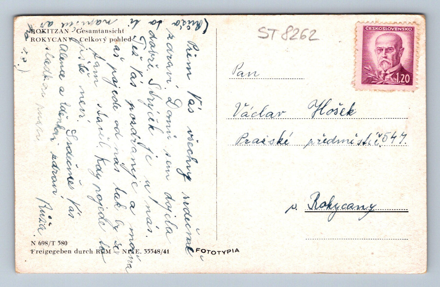 Pohlednice ROKYCANY (ST8262)