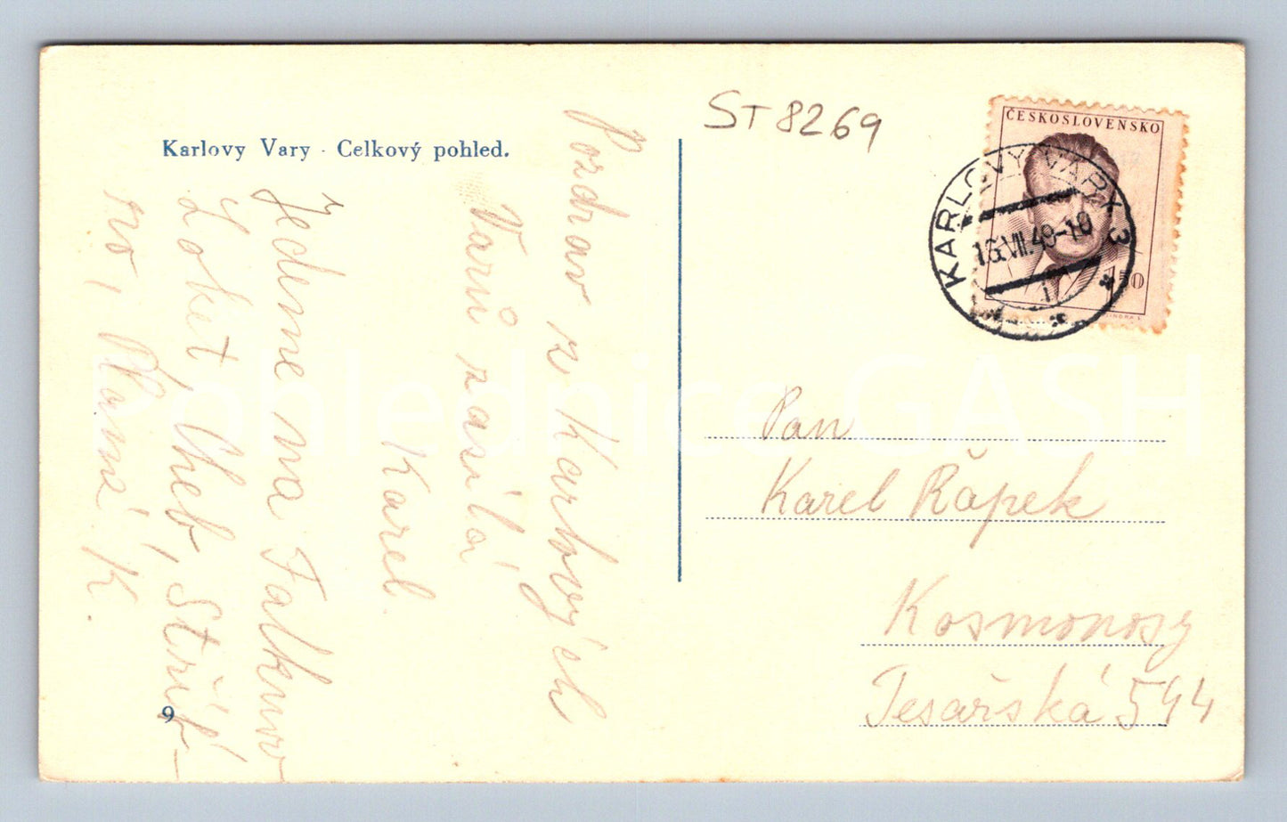 Pohlednice KARLOVY VARY (ST8269)