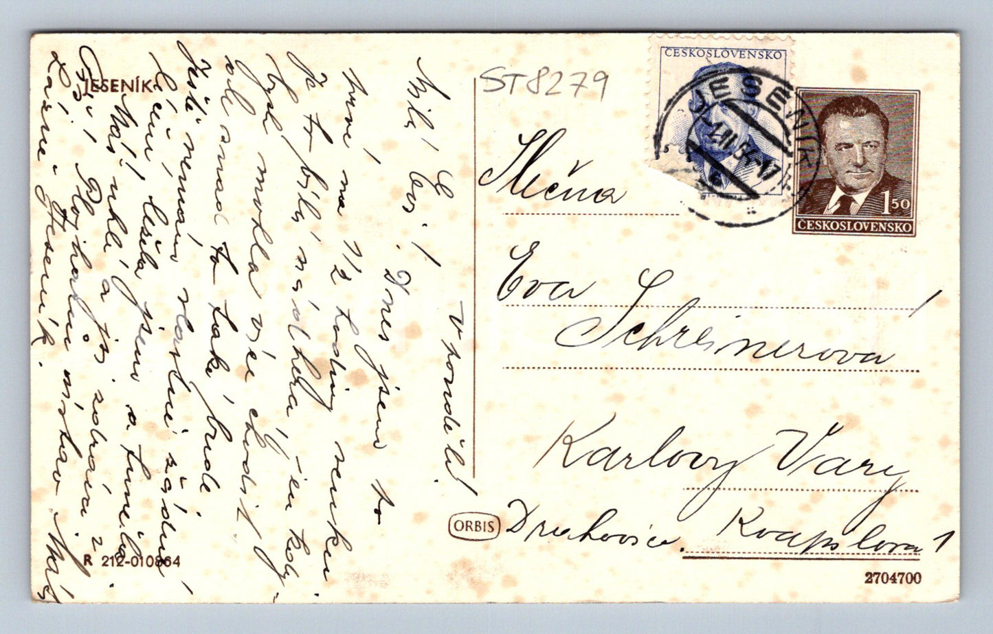 Pohlednice JESENÍK (ST8279)