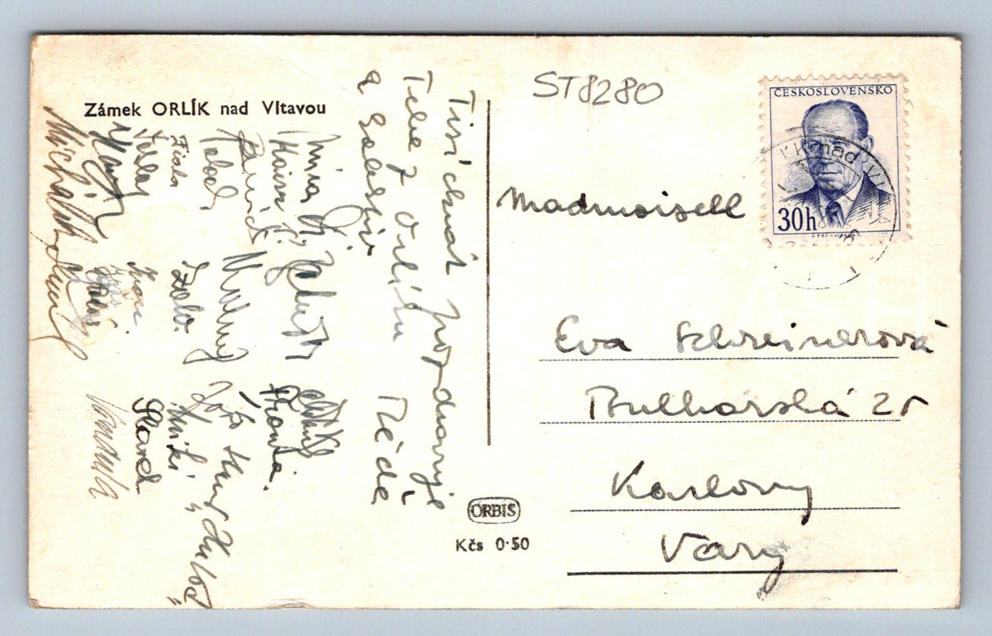 Pohlednice ZÁMEK ORLÍK NAD VLTAVOU (ST8280)
