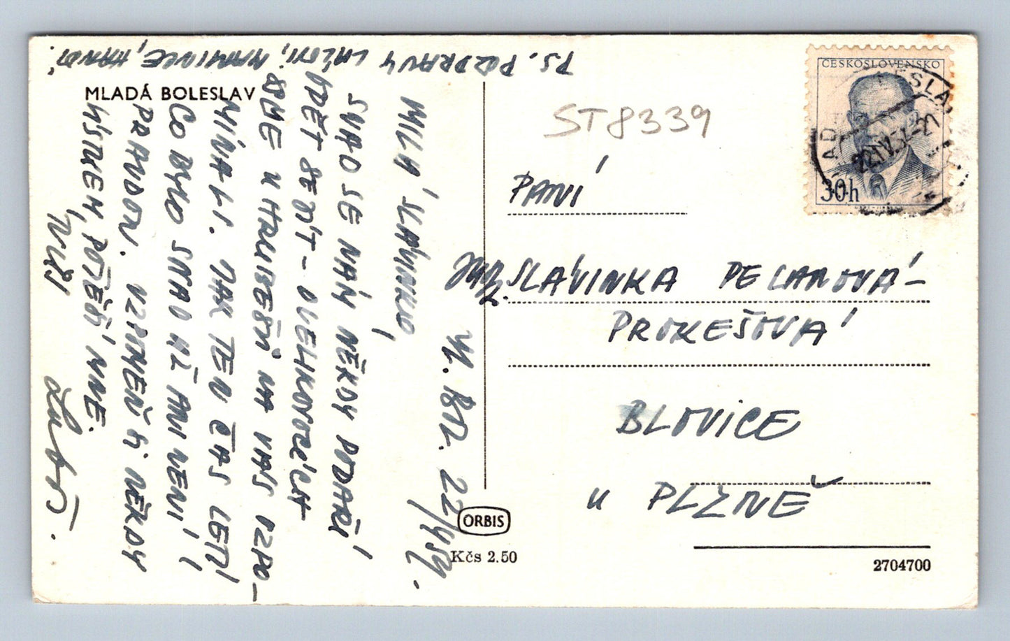 Pohlednice MLADÁ BOLESLAV (ST8339)