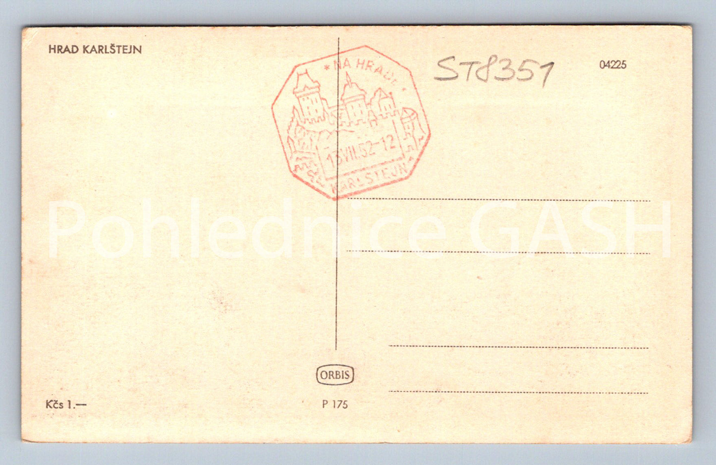Pohlednice KARLŠTEJN (ST8351)