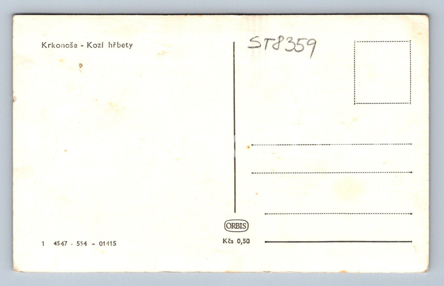 Pohlednice KRKONOŠE - KOZÍ HŘBETY (ST8359)