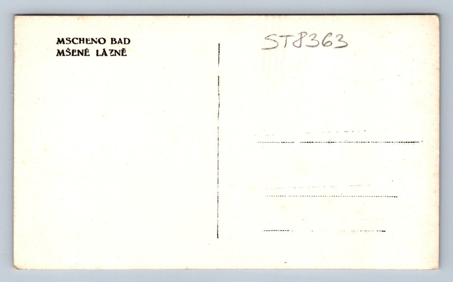 Pohlednice MŠENÉ LÁZNĚ (ST8363)