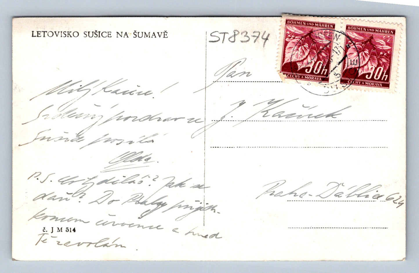 Pohlednice LETOVISKO SUŠICE NA ŠUMAVĚ (ST8374)