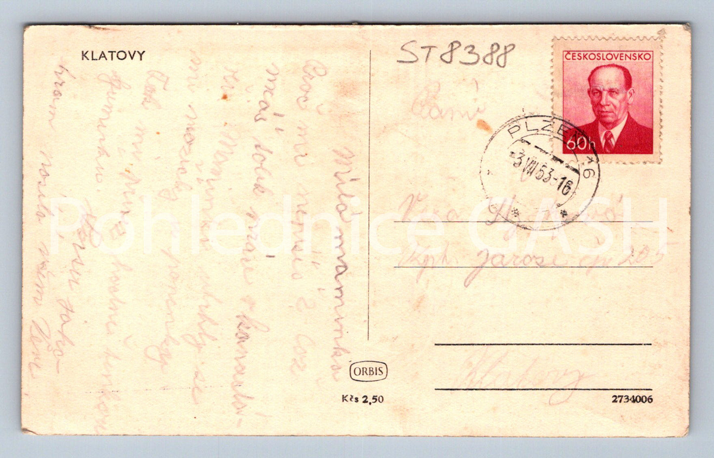 Pohlednice KLATOVY (ST8388)