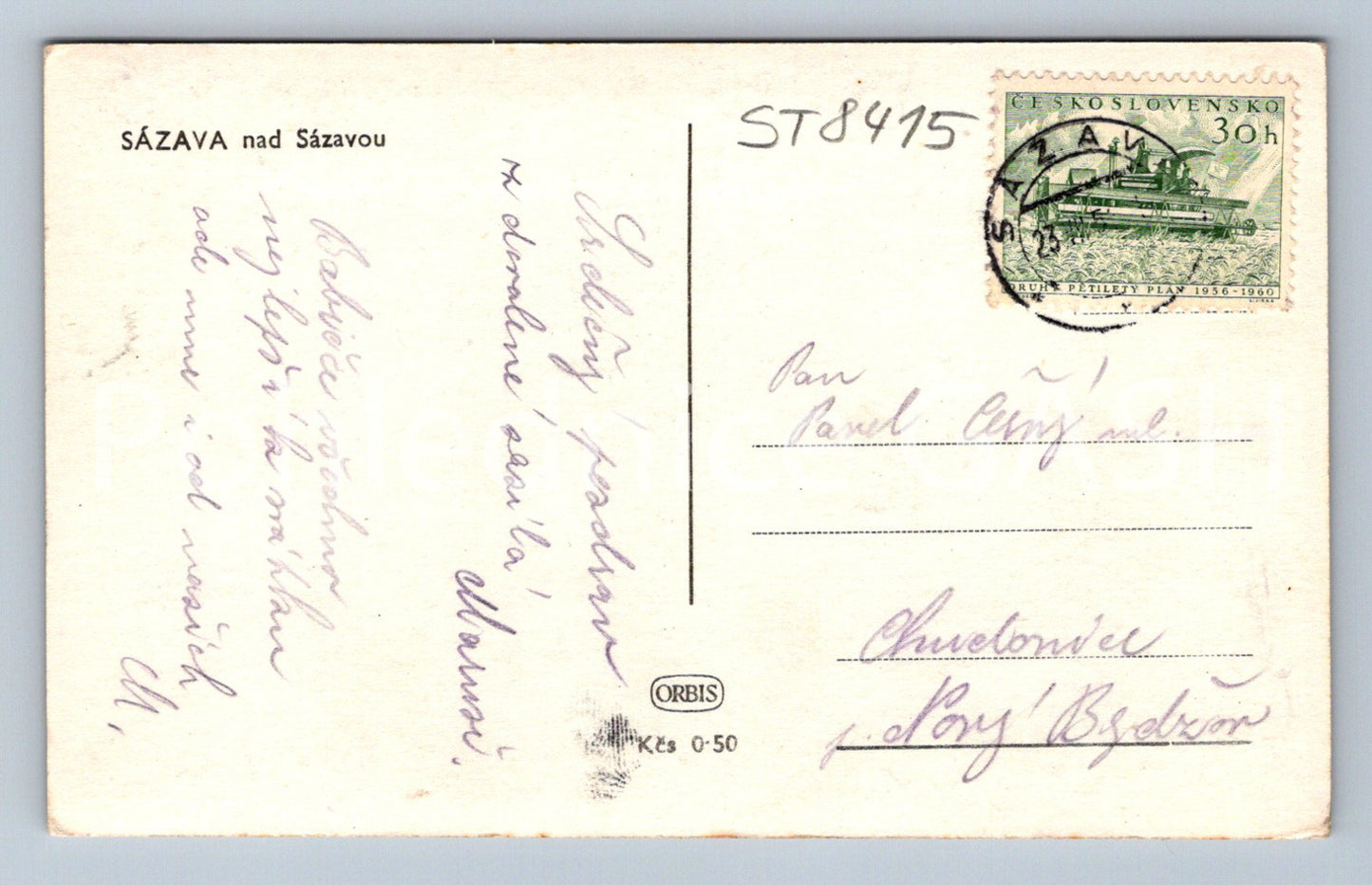 Pohlednice SÁZAVA NAD SÁZAVOU (ST8415)