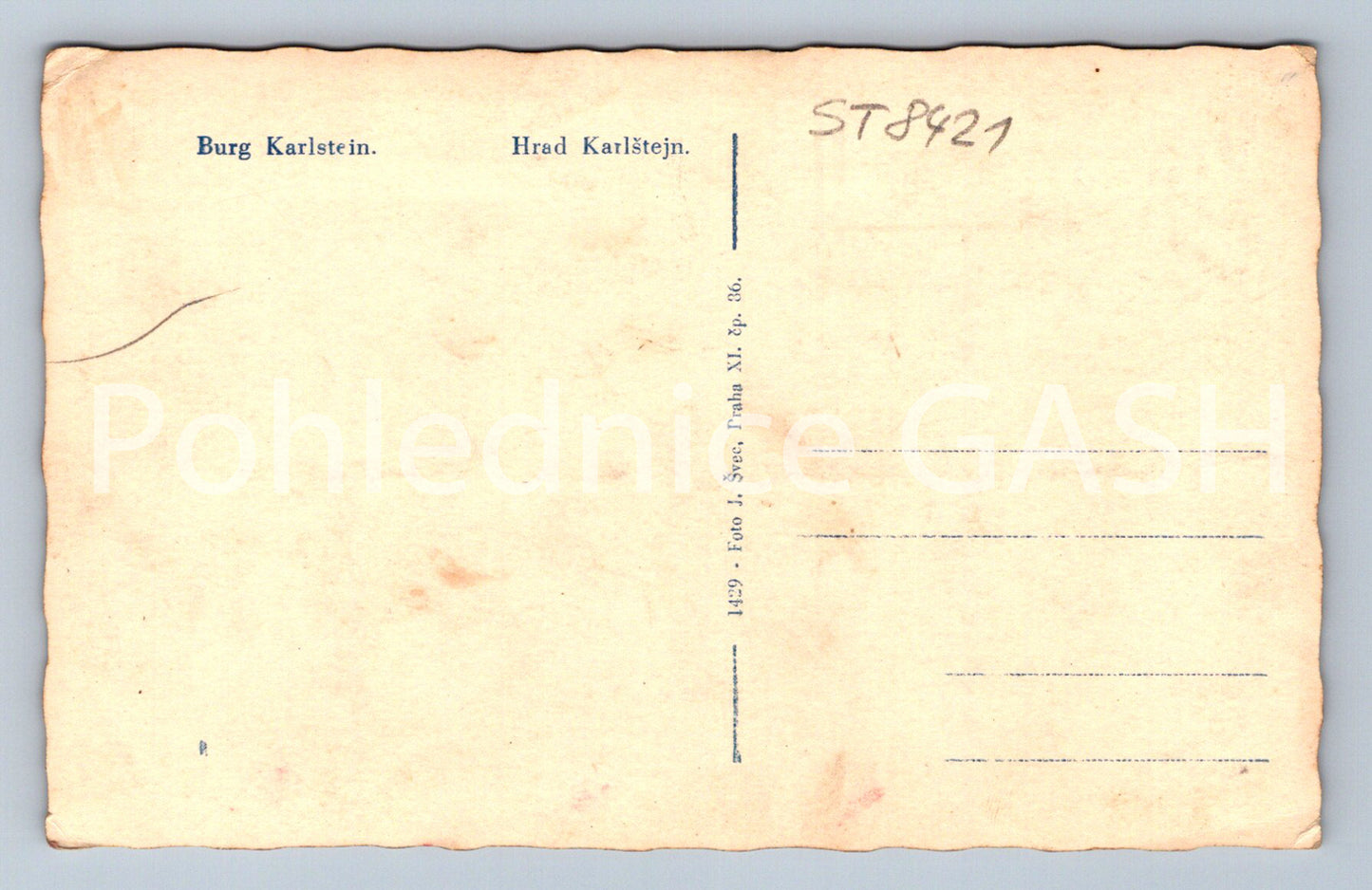 Pohlednice HRAD KARLŠTEJN (ST8421)