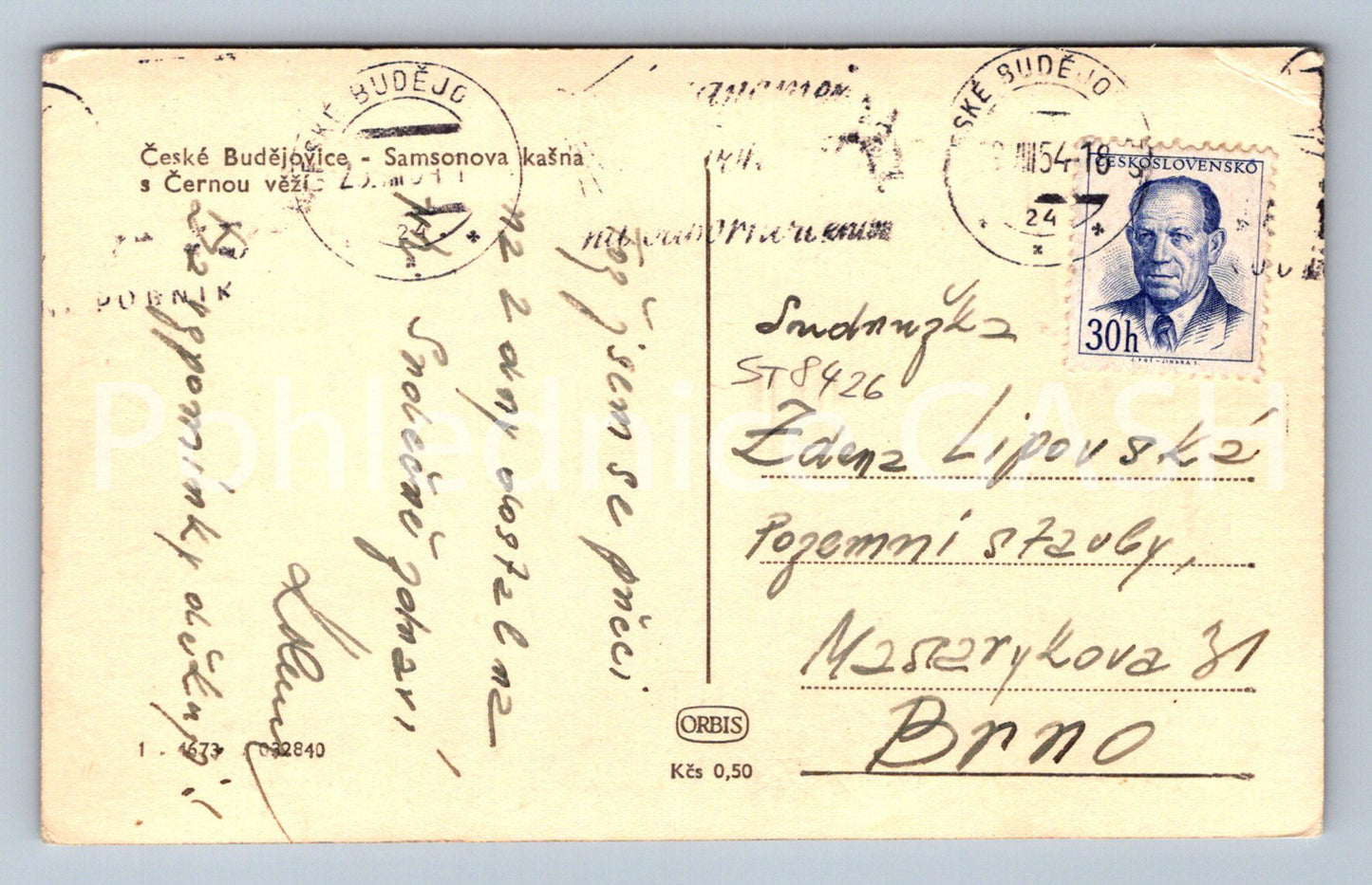 Pohlednice ČESKÉ BUDĚJOVICE (ST8426)