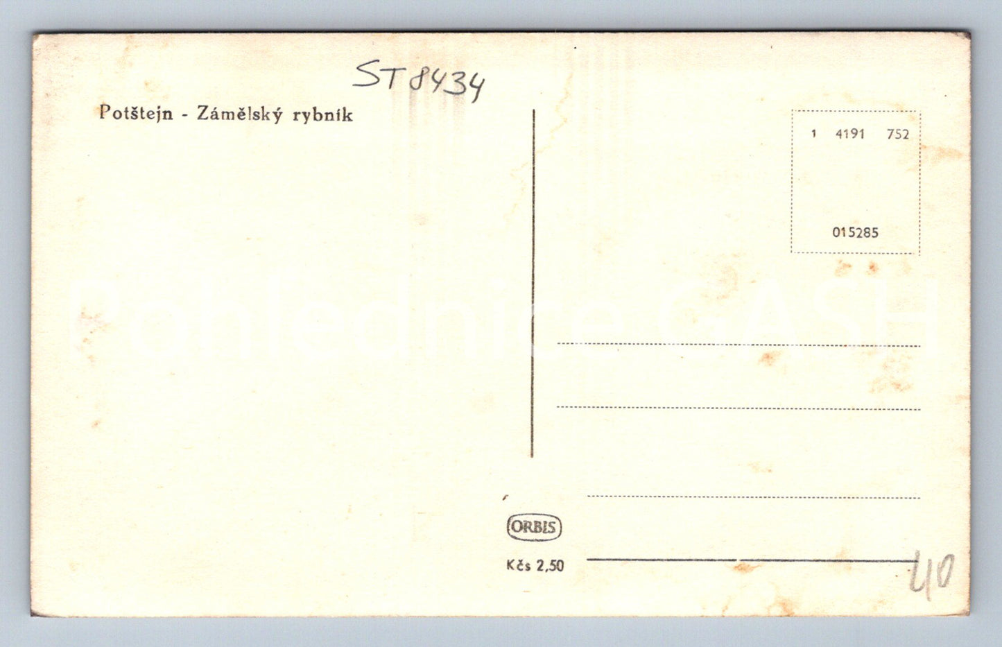 Pohlednice POŠTEJN (ST8434)