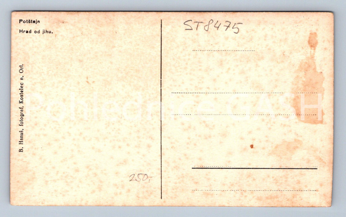 Pohlednice POŠTEJN (ST8475)