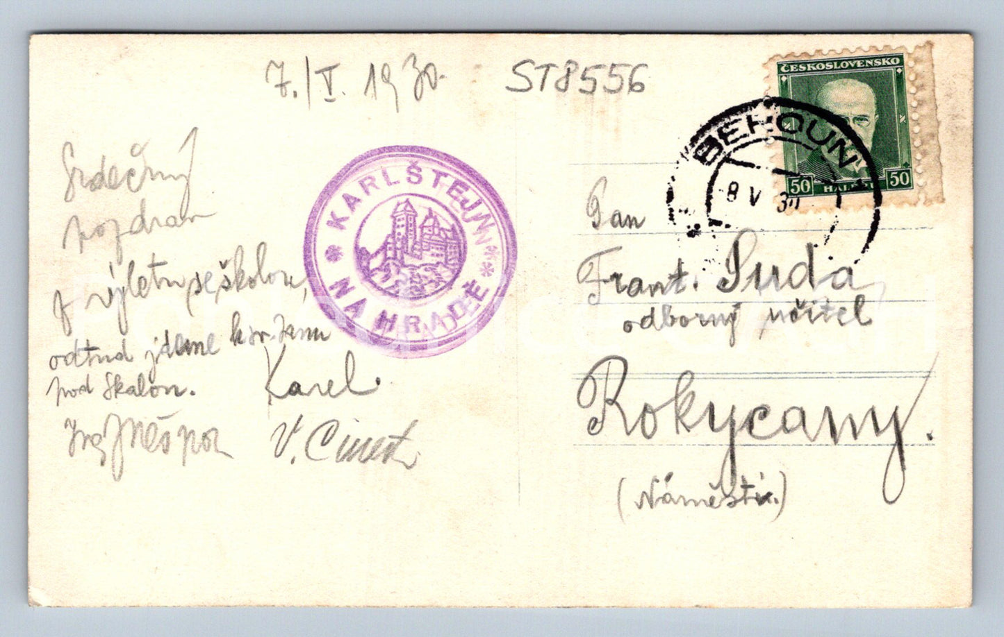 Pohlednice HRAD KARLŠTEJN (ST8556)