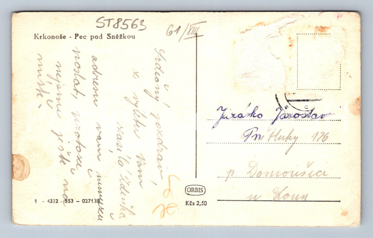 Pohlednice KRKONOŠE - PEC POD SNĚŽKOU (ST8563)