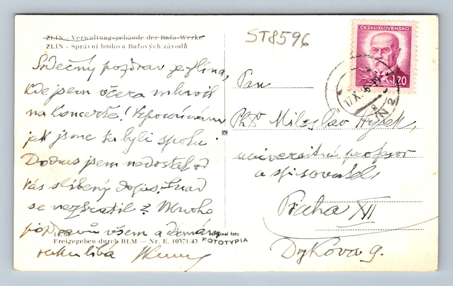 Pohlednice ZLÍN (ST8596)