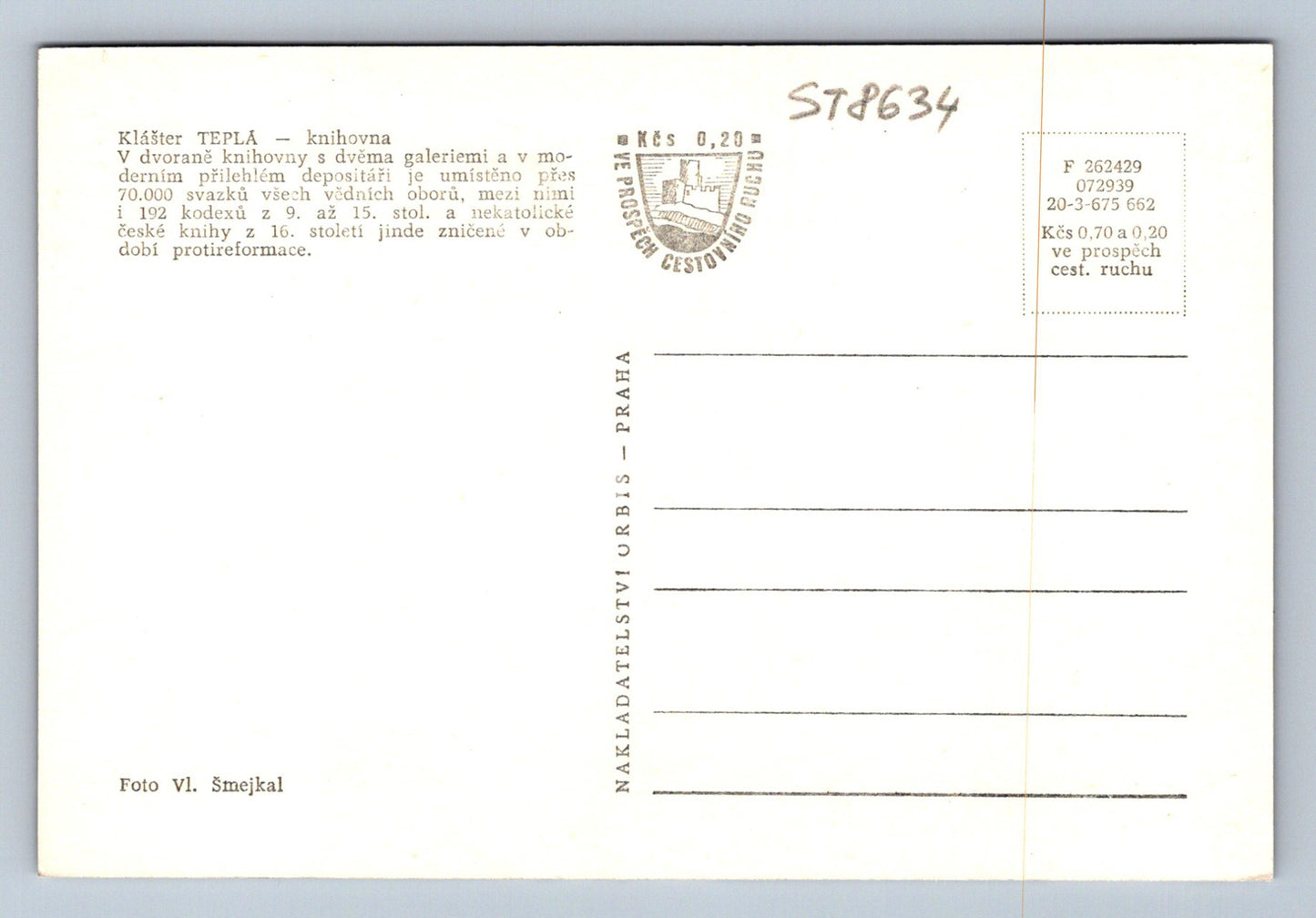 Pohlednice KLÁŠTER TEPLÁ (ST8634)