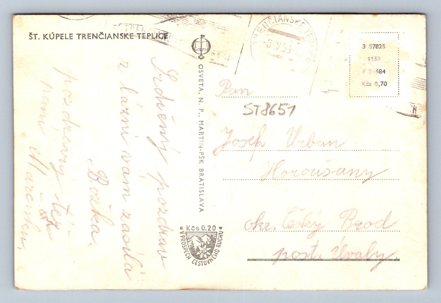 Pohlednice ŠTÁTNE KÚPELE - TRENČIANSKÉ TEPLICE (ST8651)