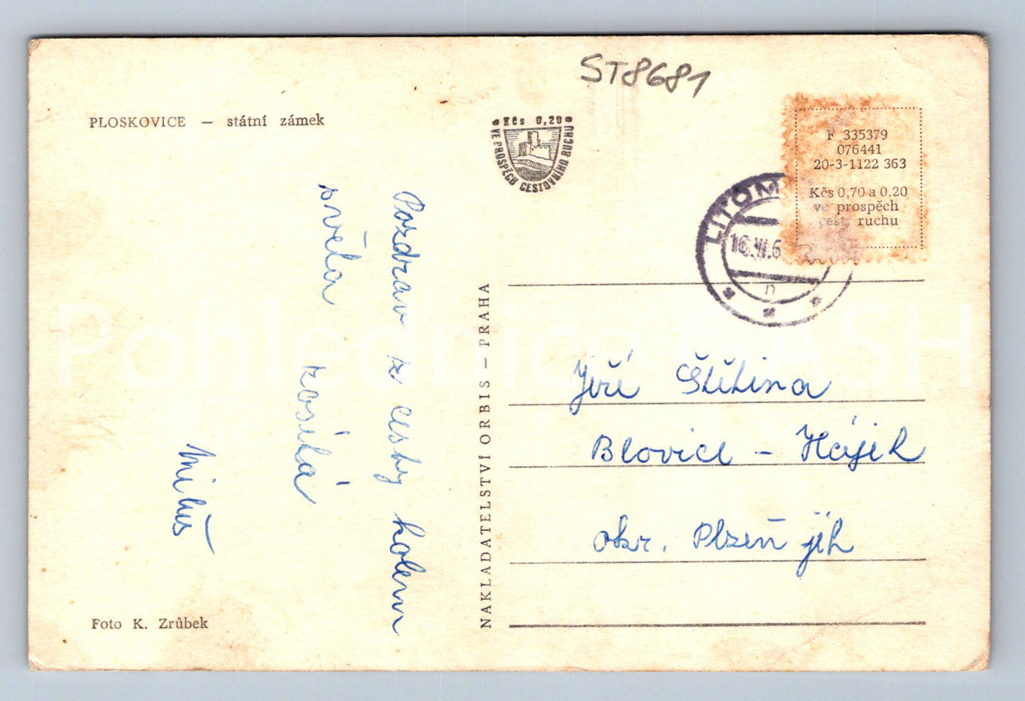 Pohlednice PLOSKOVICE - STÁTNÍ ZÁMEK (ST8681)