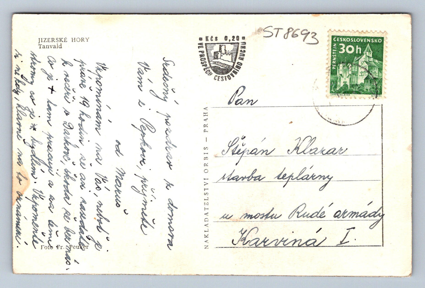 Pohlednice JIZERSKÉ HORY (ST8693)