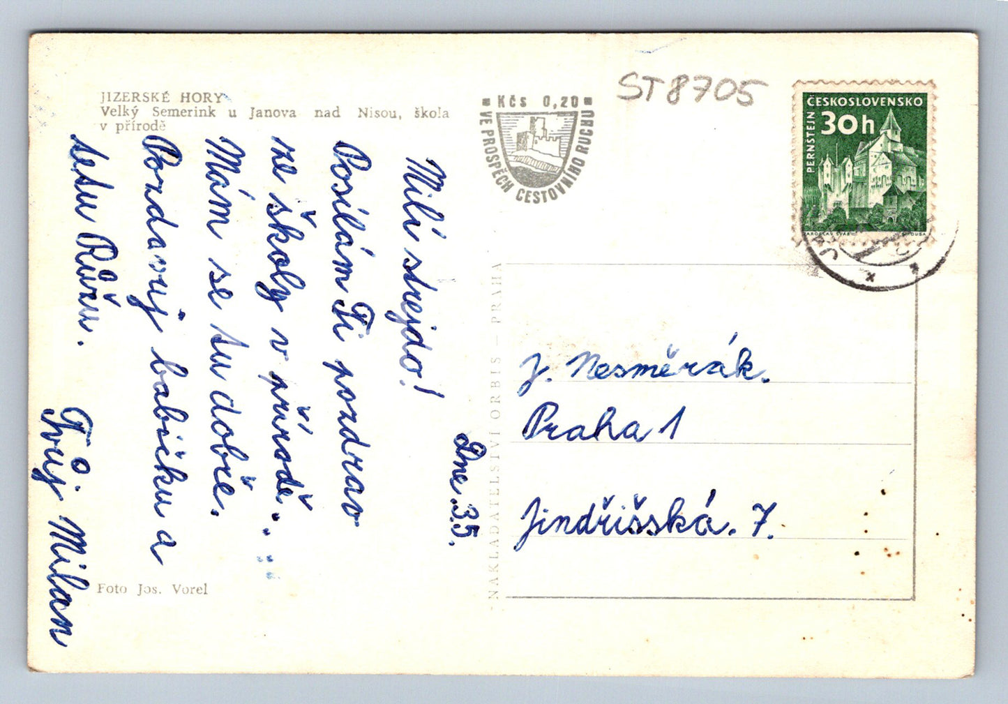 Pohlednice JIZERSKÉ HORY (ST8705)
