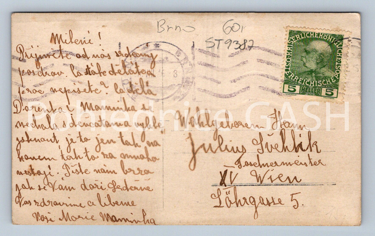 Pohlednice BABIČKA S VNOČATAMA (ST9387)