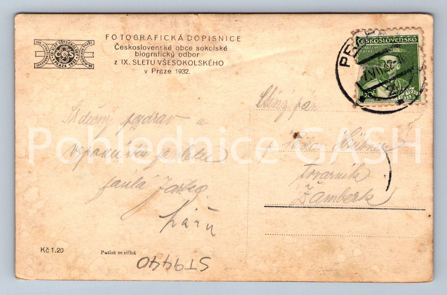 Pohlednice SOKOLSKÉ Z IX. SLETU VŠESOKOLSKÉHO V PRAZE 1932 (ST9440)