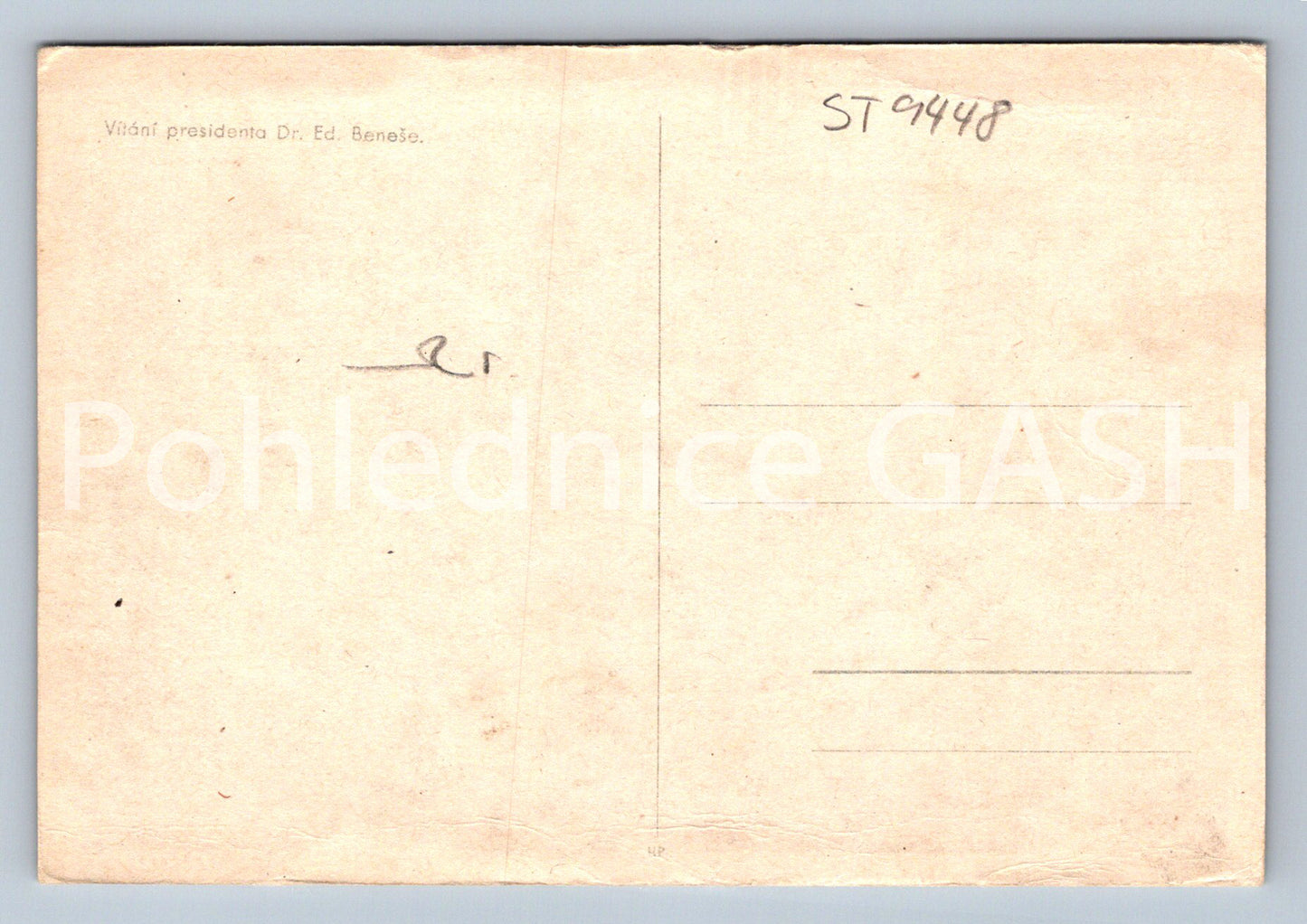 Pohlednice VÍTÁNÍ DR. ED. BENEŠE (ST9448)
