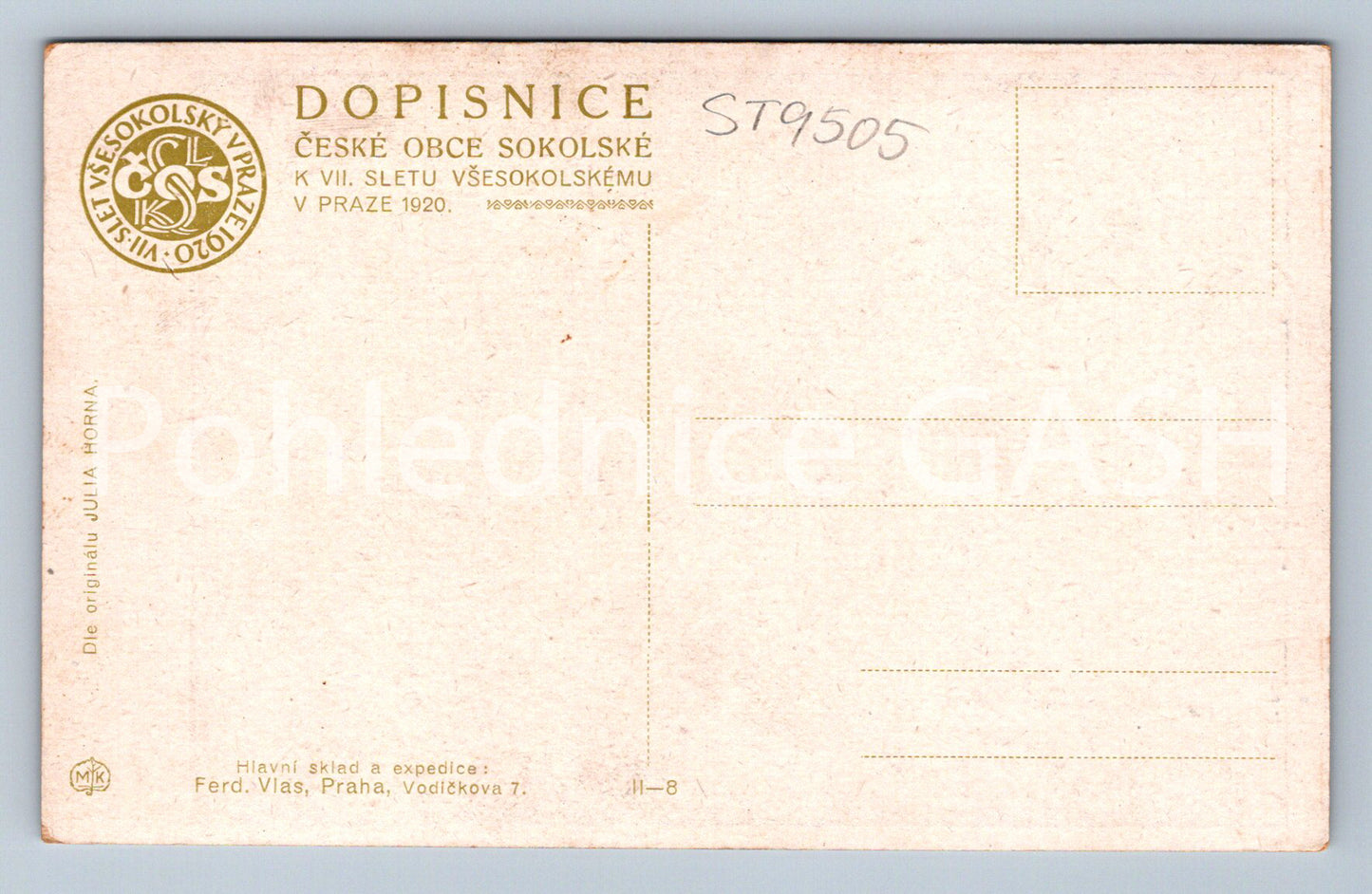 Pohlednice VII - SLET VŠESOKOLSKÝ V PRAZE (ST9505)