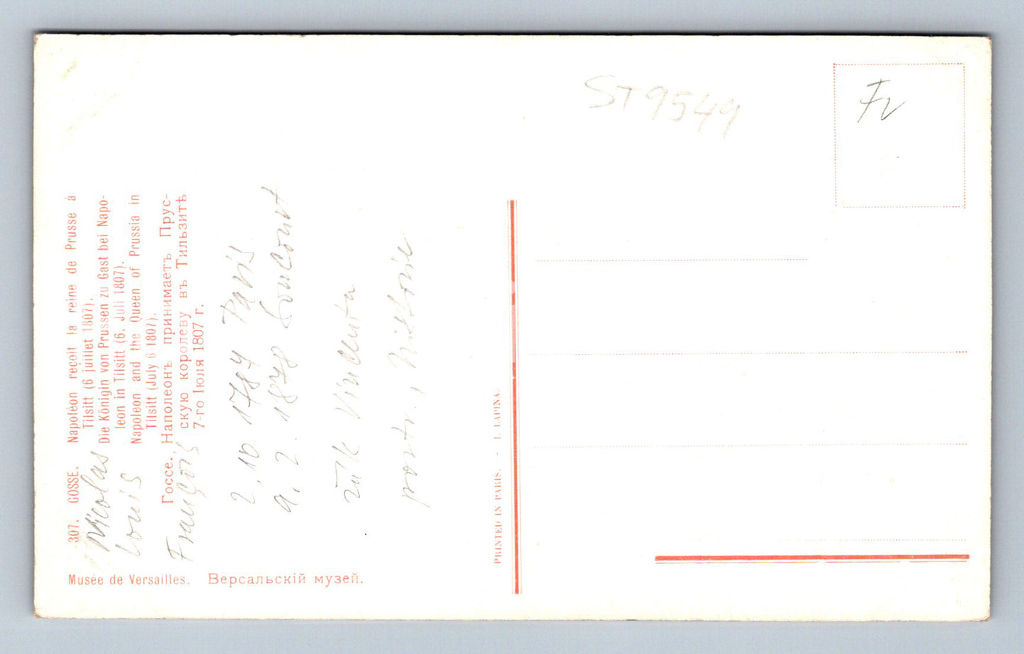 Pohlednice NAPOLEON (ST9549)