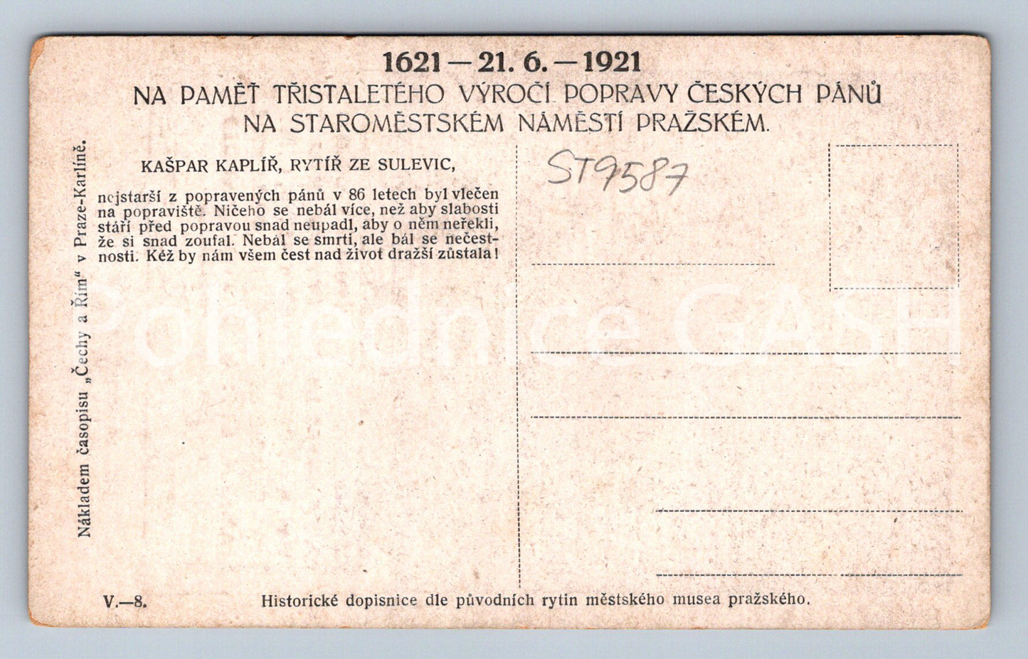 Pohlednice KAŠPAR KLEPMÍŘ RYTÍŘ (ST9587)