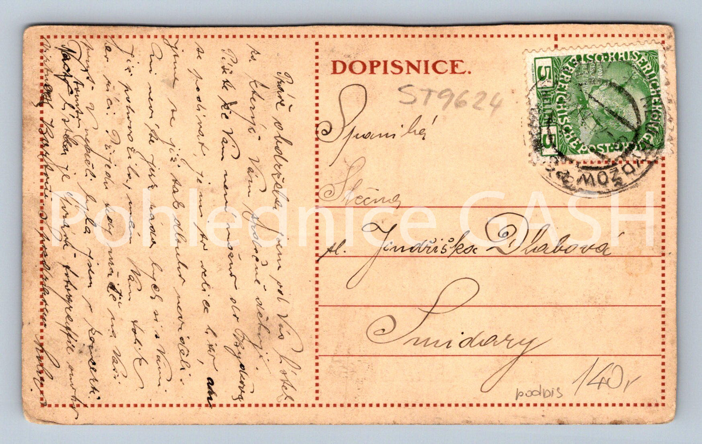 Postcard PEPA BARTON violin (ST9624)