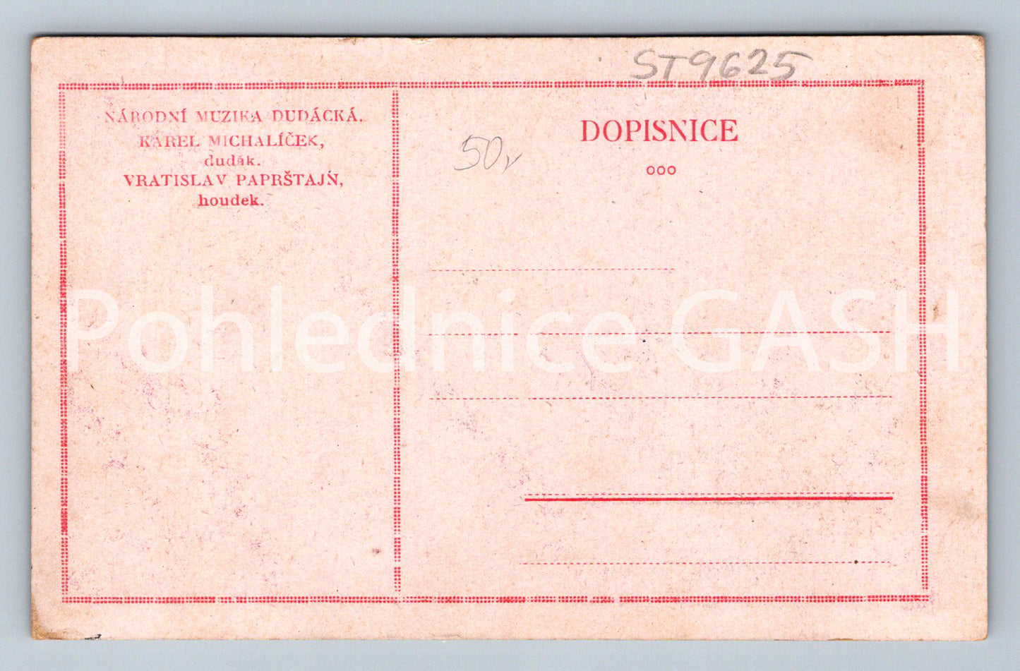 Postcard MEN IN COSTUMES (ST9625)