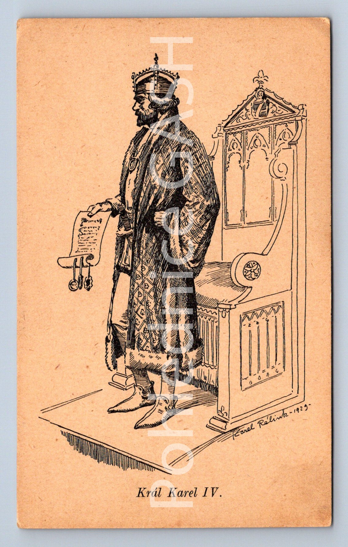 Pohlednice KRÁL KAREL IV. (ST9717)
