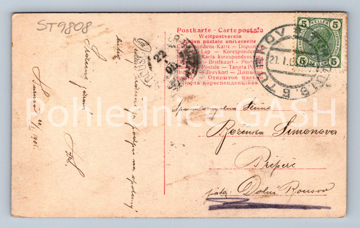 Pohlednice MUŽ SE ŽENOU (ST9808)