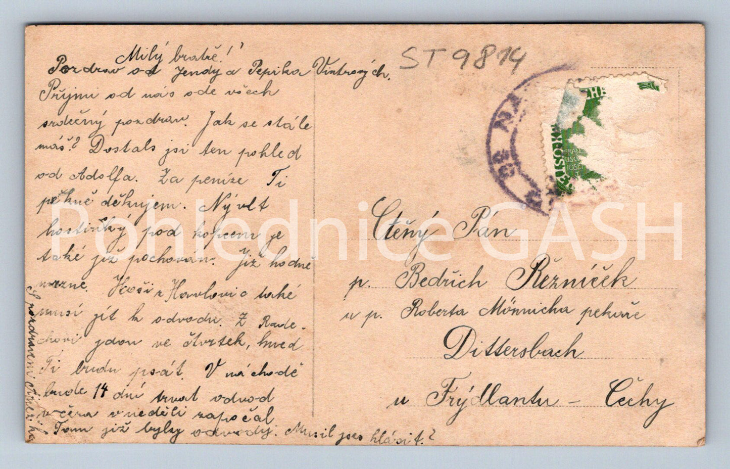 Pohlednice MUŽ SE ŽENOU (ST9814)