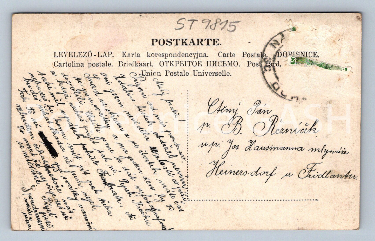 Pohlednice ŽENA V ŠATECH (ST9815)
