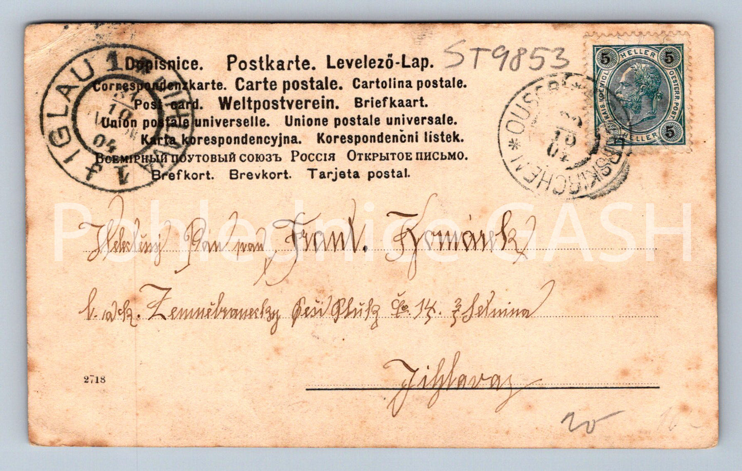 Pohlednice MUŽ SE ŽENOU (ST9853)