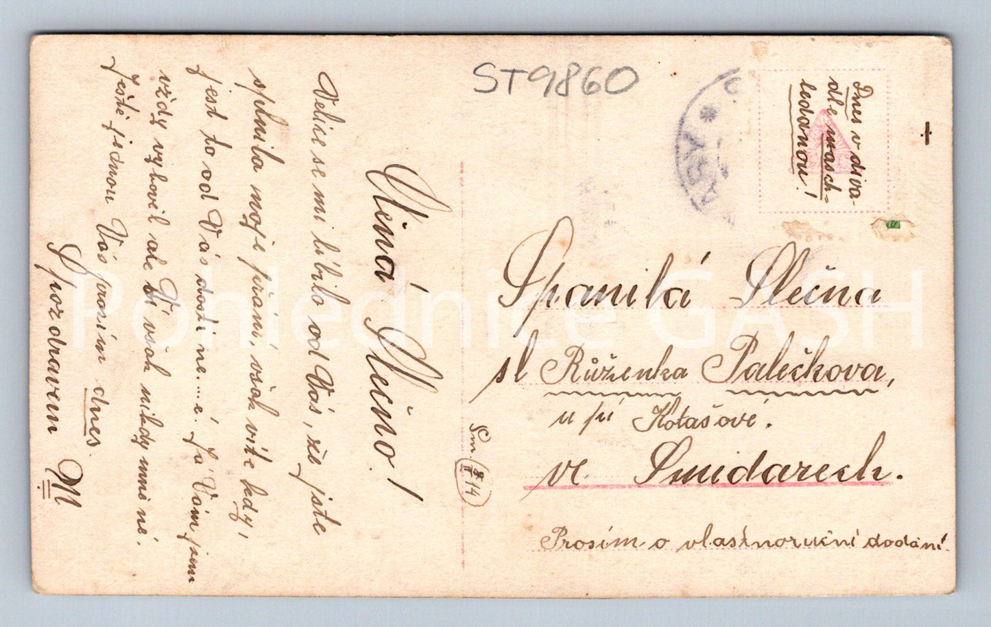Pohlednice DOZNĚLA PÍSEŇ (ST9860)