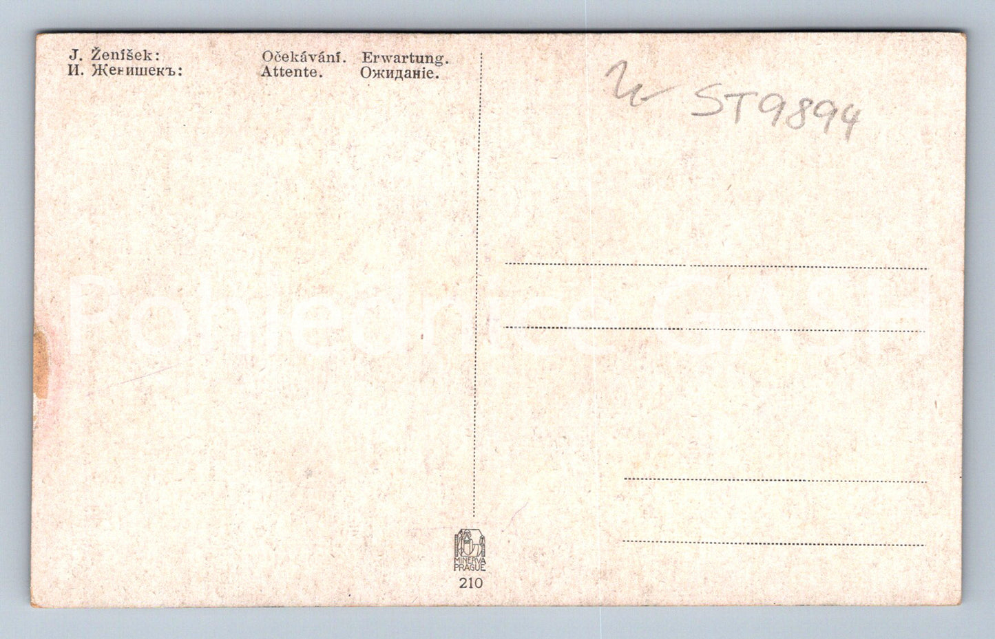 Pohlednice J. ŽENÍŠEK - OČEKÁVÁNÍ (ST9894)