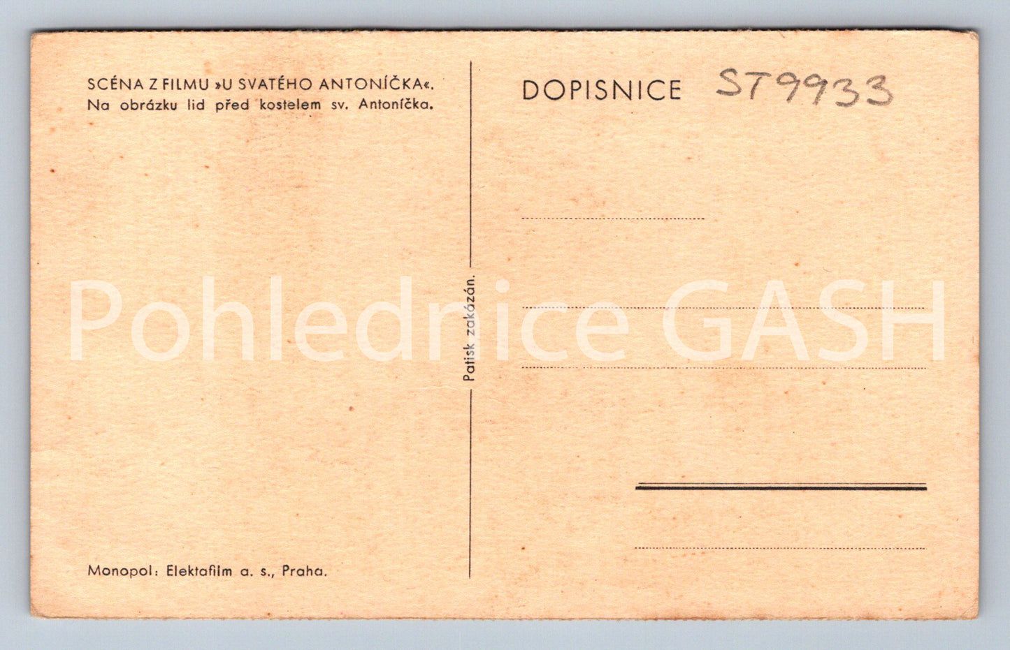 Postcard SCENE FROM THE MOVIE AT SAINT ANTON'S (ST9933)