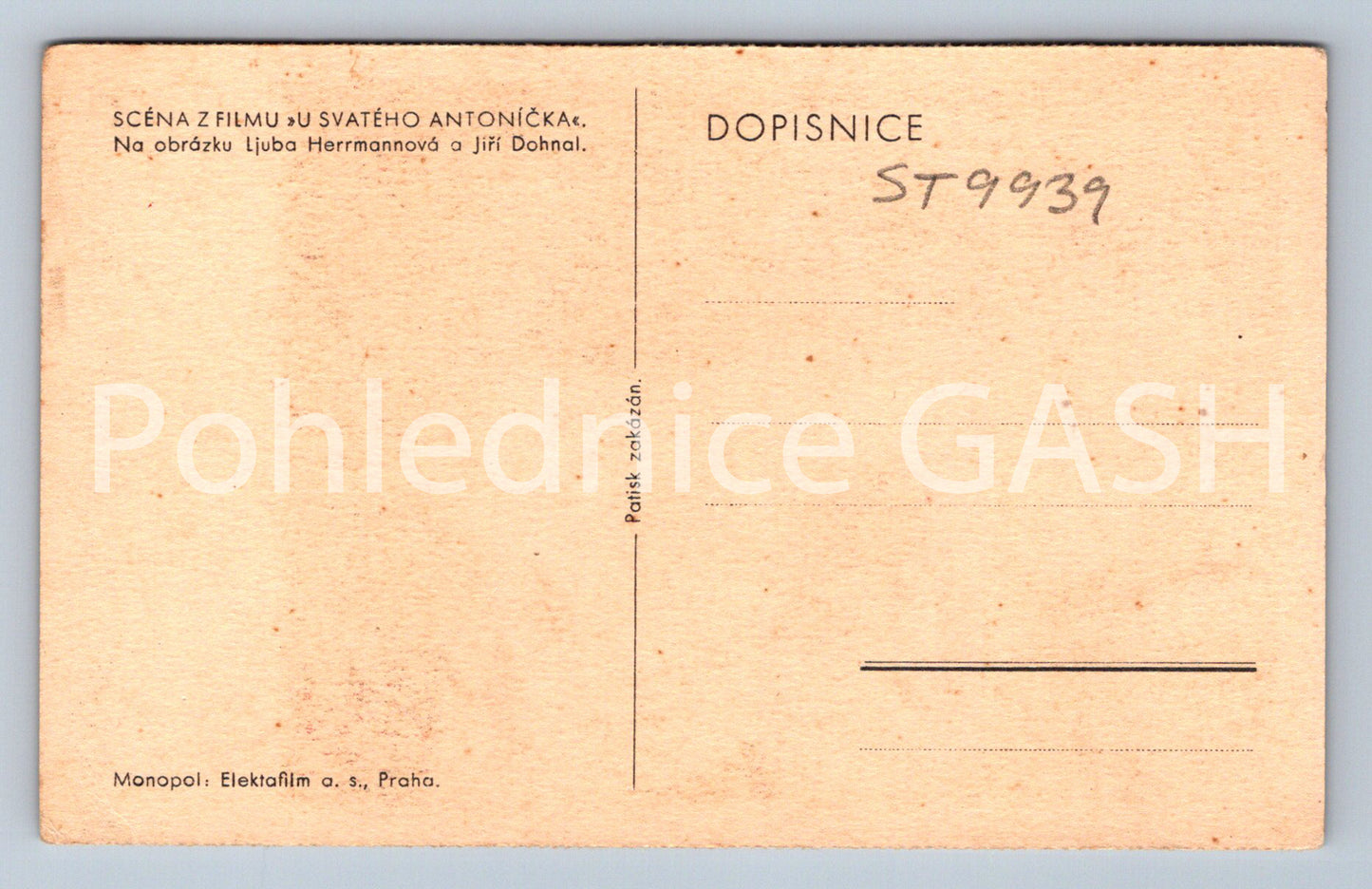 Pohlednice SCÉNA Z FILMU U SVATÉHO ANTONÍČKA (ST9939)