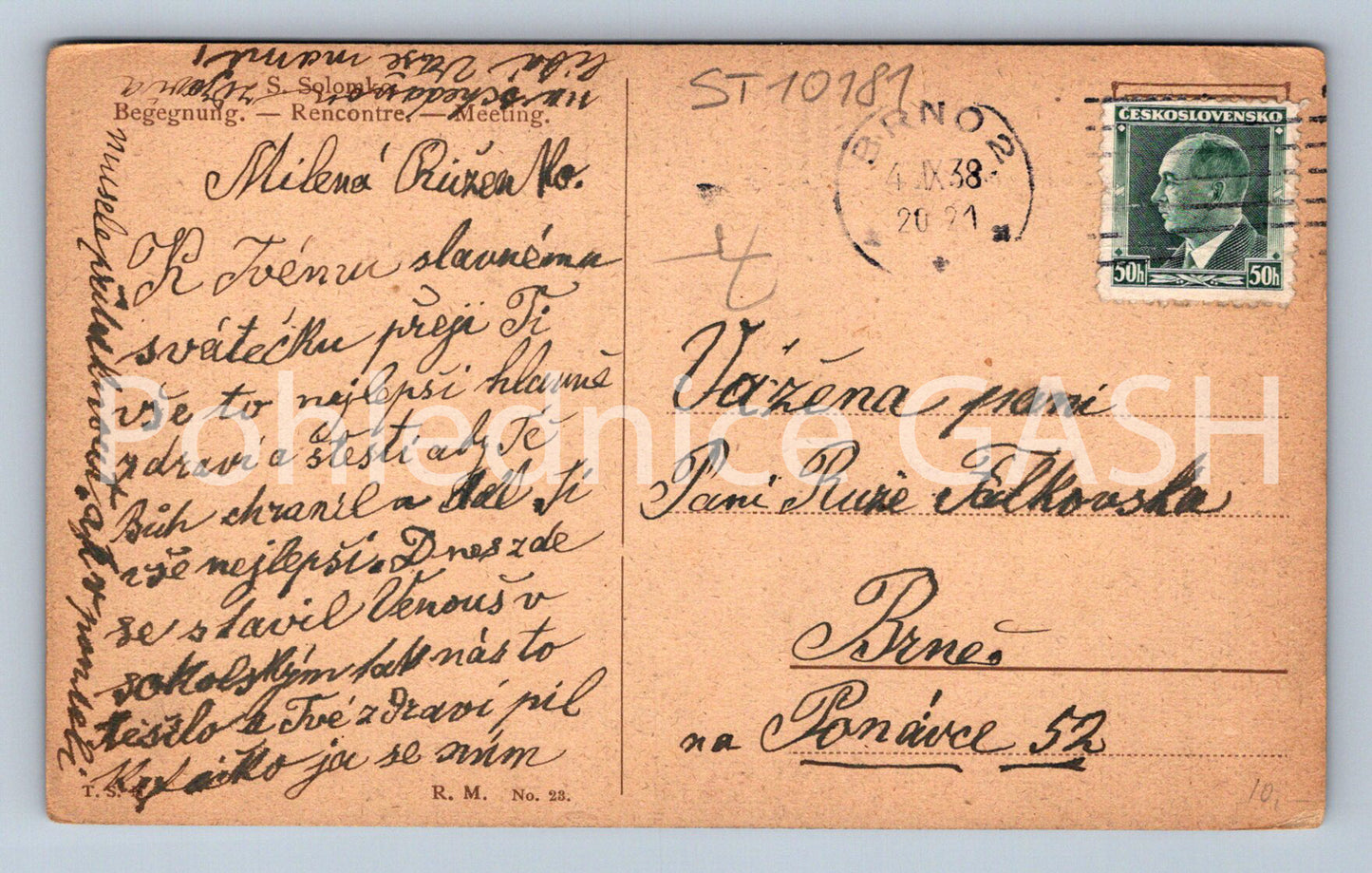 Pohlednice S. SOLOMKA - BEGEGNUNG (ST10181)