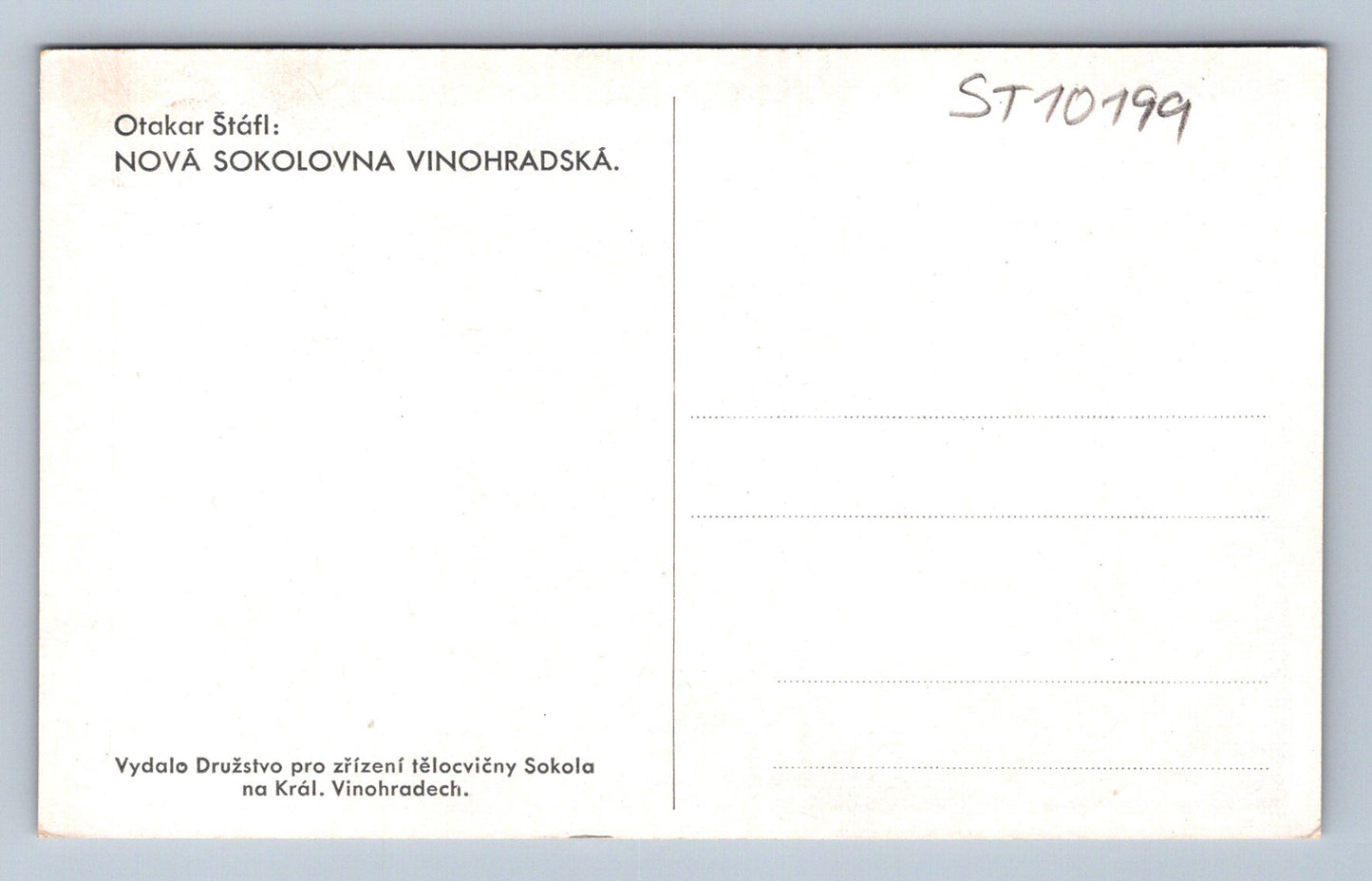 Pohlednice NOVÁ SOKOLOVNA VINOHRADSKÁ (ST10199)