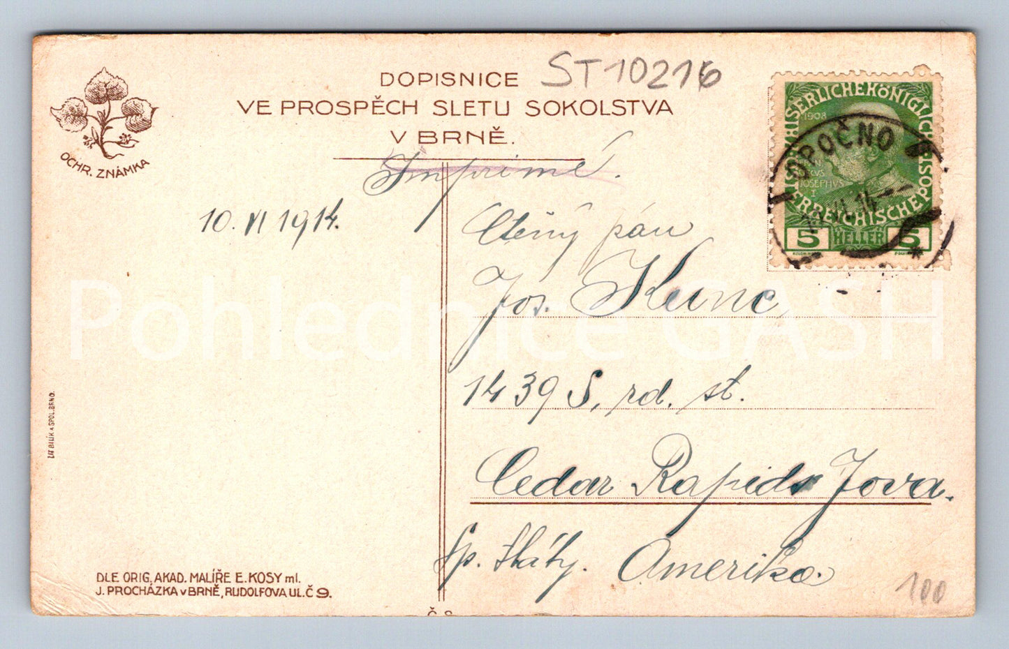 Pohlednice SLET SOKOLSTVA V BRNĚ (ST10216)