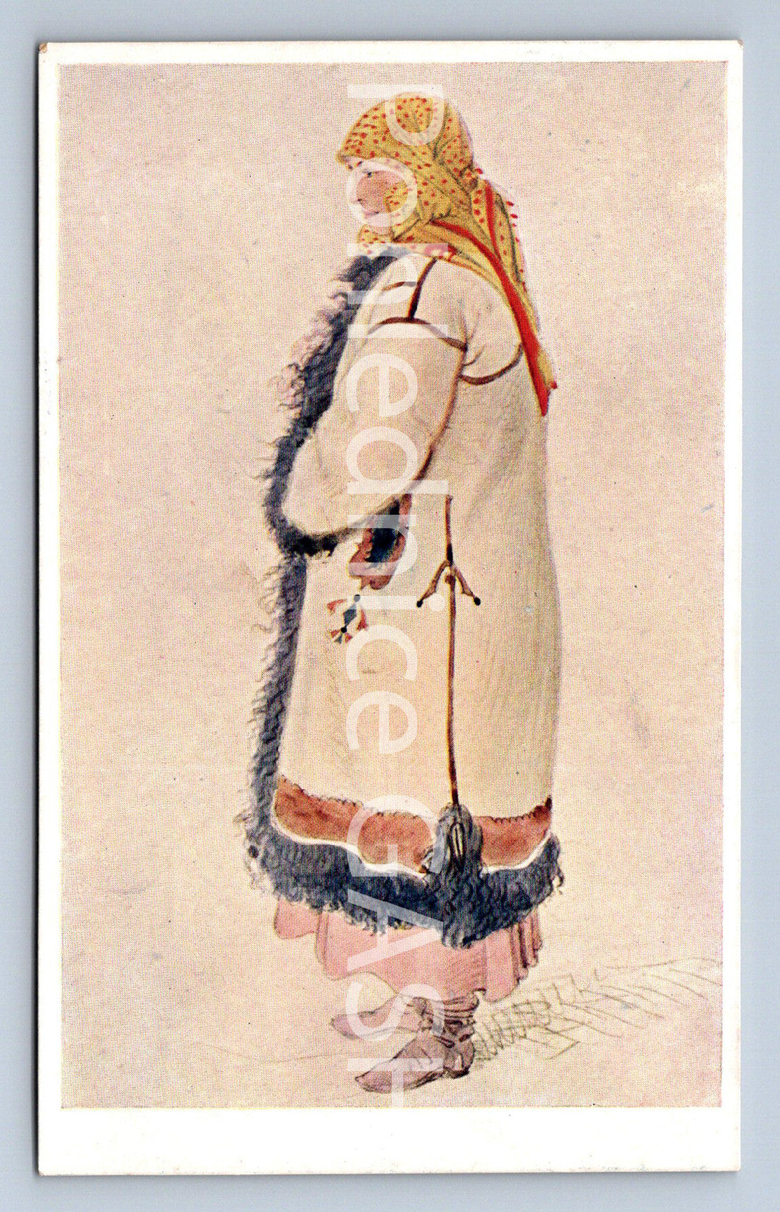 Pohlednice JOSEF MANES - ŽENA Z BÍLOVIC U UHER. HRADIŠTĚ (ST10222)