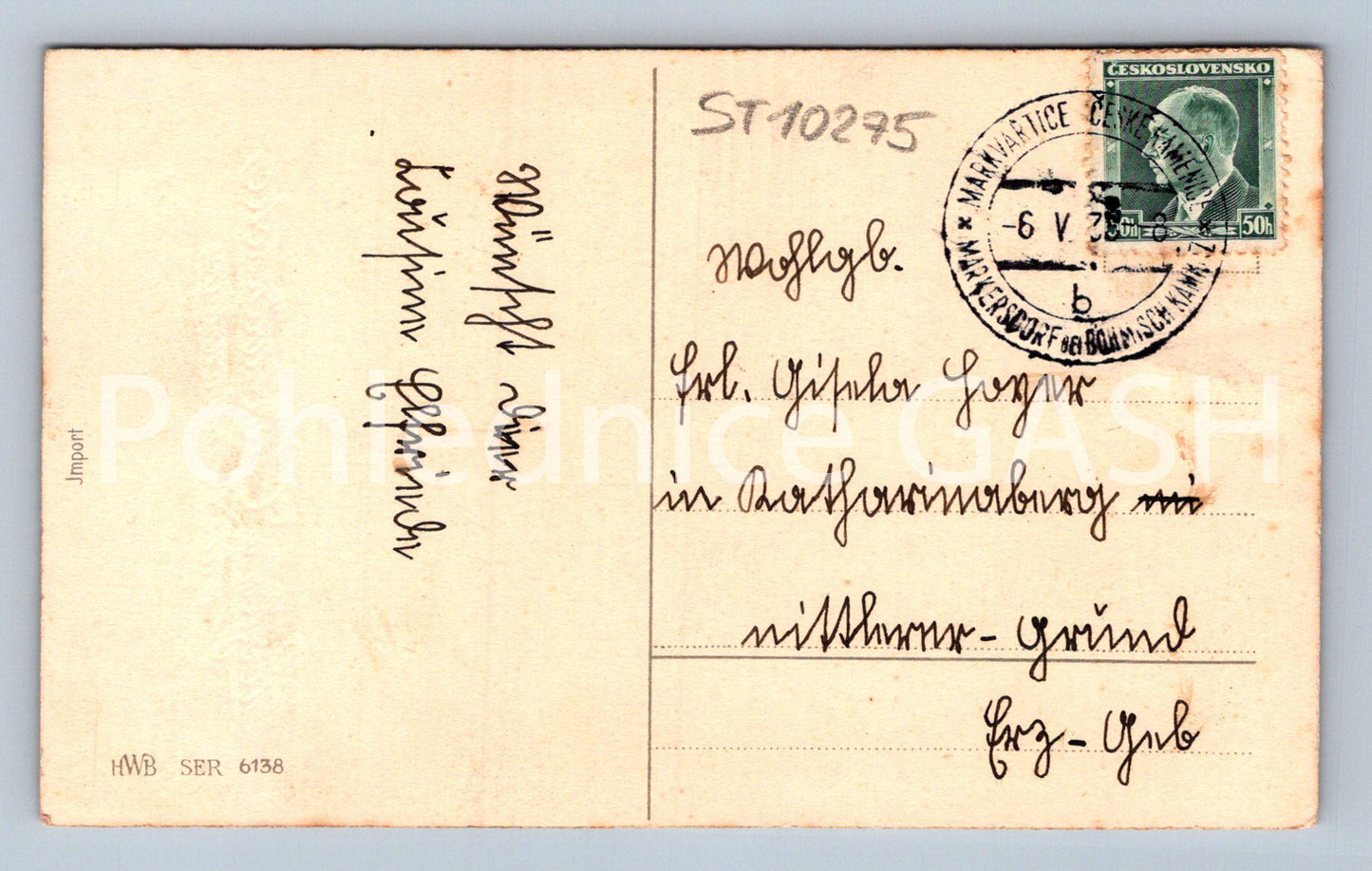 Pohlednice HERZLICHE GLÜCKWÜNSCHE (ST10275)