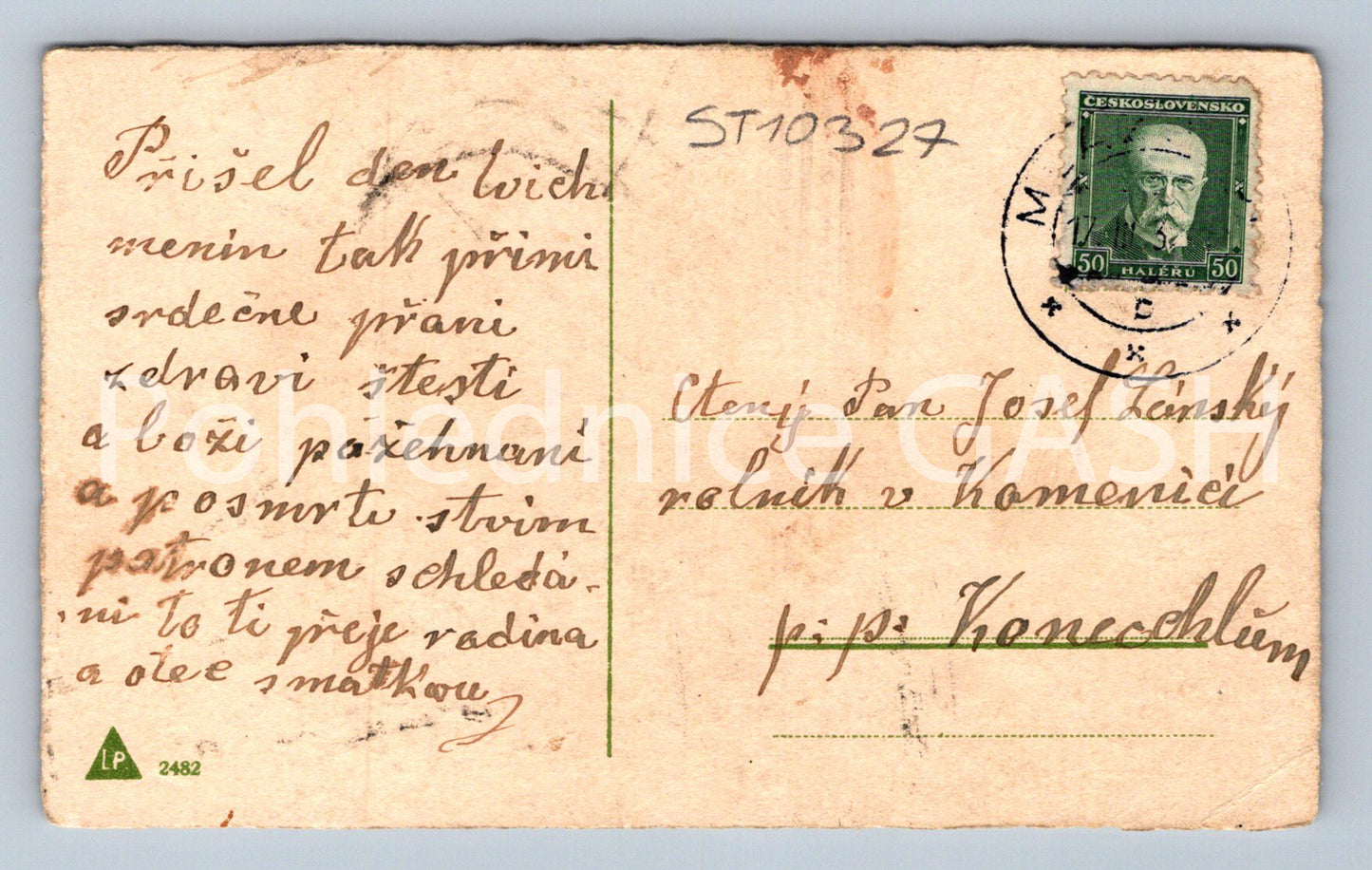 Pohlednice SRDEČNÉ PŘÁNÍ (ST10327)