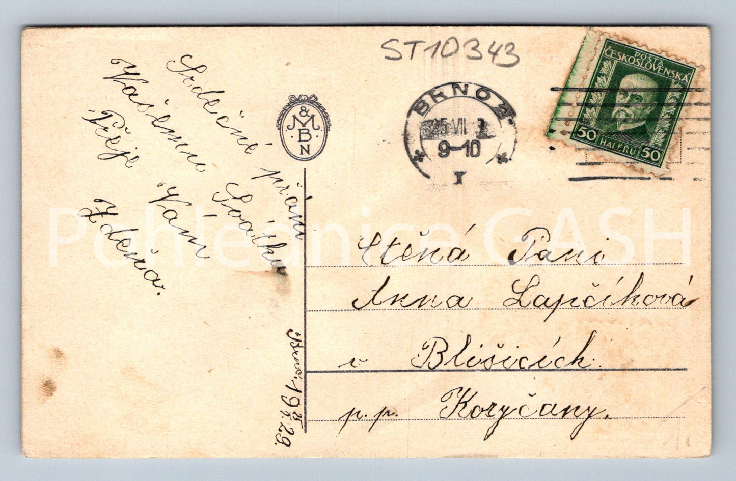 Pohlednice SRDEČNÉ PŘÁNÍ (ST10343)