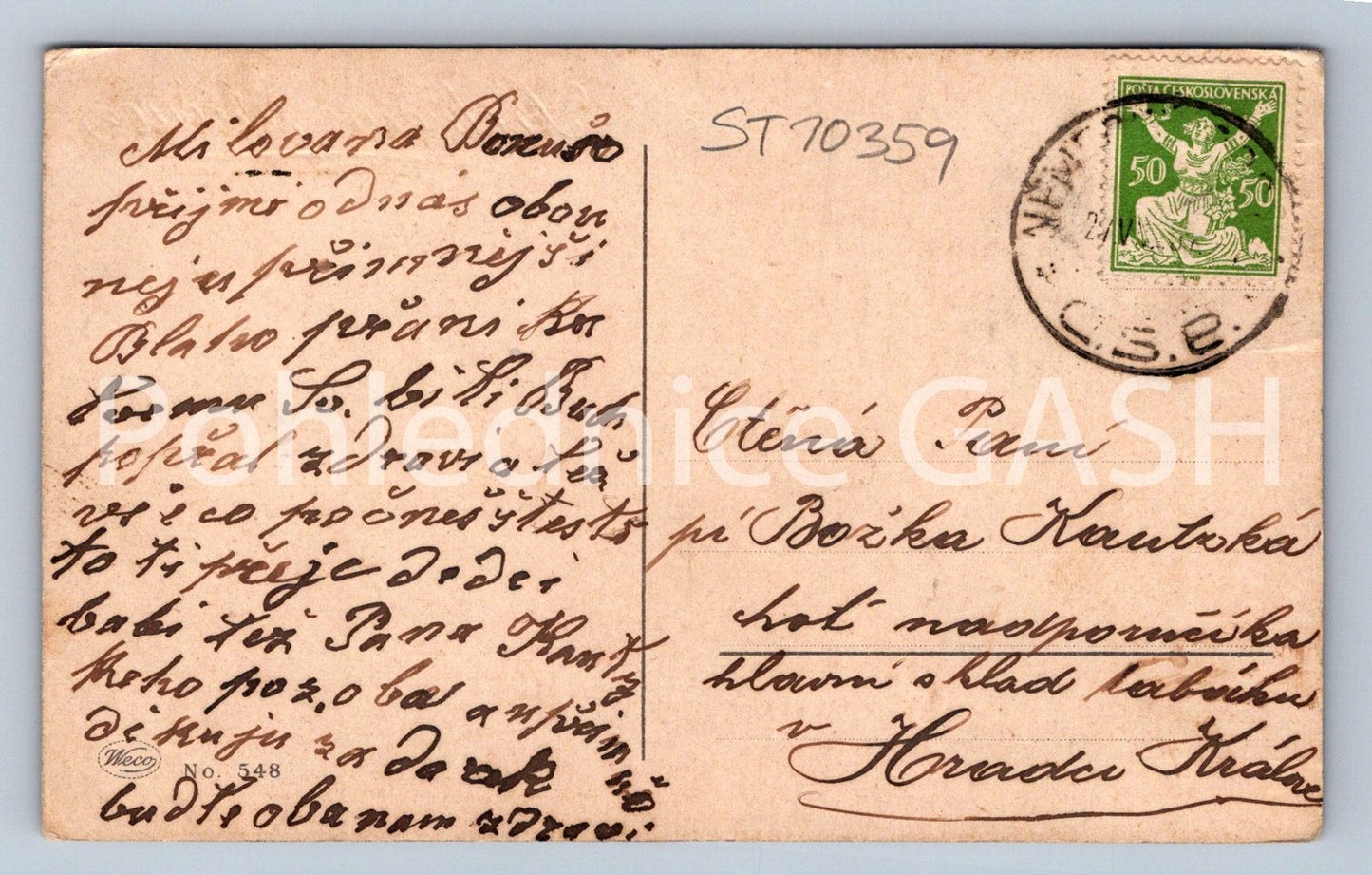 Pohlednice SRDEČNÉ PŘÁNÍ (ST10359)