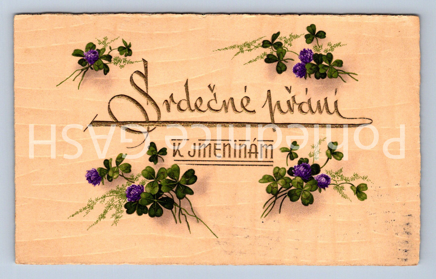 Pohlednice SRDEČNÉ PŘÁNÍ TLAČENÝ (ST10383)