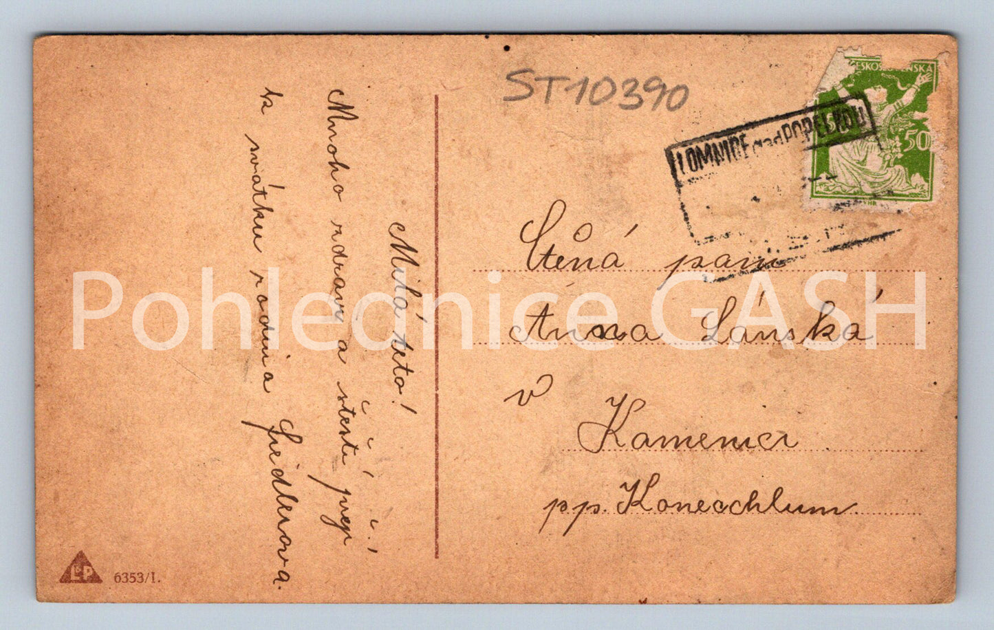 Pohlednice SRDEČNÉ PŘÁNÍ (ST10390)